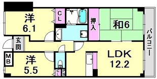 ウエストヒルズIIの物件間取画像